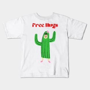 Cactus Person Asking For A Hug Kids T-Shirt